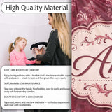 Rich Burgundy Watercolor Damask Ornamental Seamless Pattern Lovely  Personalised Custom Name Super Soft Fleece Blanket Bed Sofa Throw