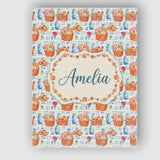 Personalised Name Watercolor Picnic Basket Custom  Unique Gift Idea Elegant Feature Canvas Wall Art Print Decor Picture Ready to Hang