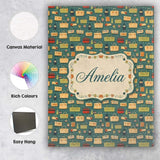 Personalised Name Cute Picnic Baskets and Custom  Unique Gift Idea Elegant Feature Canvas Wall Art Print Decor Picture Ready to Hang