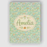 Personalised Name Soft Pastel Picnic Basket Custom  Bespoke Interior Contemporary Canvas Wall Art Print Decor Picture Ready to Hang
