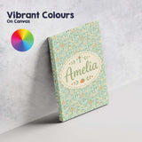 Personalised Name Soft Pastel Picnic Basket Custom  Bespoke Interior Contemporary Canvas Wall Art Print Decor Picture Ready to Hang
