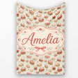 Vintage Picnic Basket with Red Check Pattern Seamless Pattern Lovely  Personalised Custom Name Super Soft Fleece Blanket Bed Sofa Throw