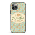 Cute Wicker Picnic Baskets with Food Elements Custom Name Protective Phone Case Mobile Cover Durable Everyday Smartphone Shock Resistant