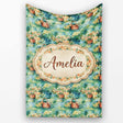 Impressionist Garden Picnic Baskets Floral Landscape Seamless Lovely  Personalised Custom Name Super Soft Fleece Blanket Bed Sofa Throw