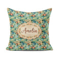 Custom Name Impressionist Garden Picnic Baskets Floral Landscape Square Filled Cushion Throw Pillow Sofa Bed Home Decor Zip Washable UK Made