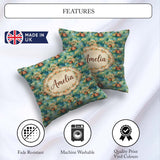 Custom Name Impressionist Garden Picnic Baskets Floral Landscape Square Filled Cushion Throw Pillow Sofa Bed Home Decor Zip Washable UK Made