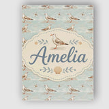 Personalised Name Realistic Seagulls with Custom  Unique Gift Idea Elegant Feature Canvas Wall Art Print Decor Picture Ready to Hang