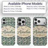 Seagulls Flying Over Stylized Printed Design Custom Name Protective Phone Case Mobile Cover Durable Everyday Smartphone Shock Resistant