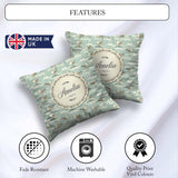 Custom Name Seagulls Walking on Beach with Gentle Waves Seamless Square Filled Cushion Throw Pillow Sofa Bed Home Decor Zip Washable UK Made