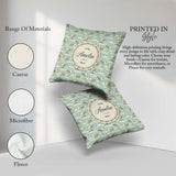 Custom Name Seagulls Walking on Beach with Gentle Waves Seamless Square Filled Cushion Throw Pillow Sofa Bed Home Decor Zip Washable UK Made