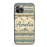 Seagulls Flying Above Sea Horizon Scenic Seamless Custom Name Protective Phone Case Mobile Cover Durable Everyday Smartphone Shock Resistant