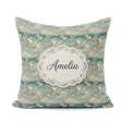 Custom Name Painterly Seagulls Over Ocean Waves Seamless Pattern Square Filled Cushion Throw Pillow Sofa Bed Home Decor Zip Washable UK Made