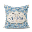 Custom Name Soft Watercolor Seagulls in Flight Over Sea Seamless Square Filled Cushion Throw Pillow Sofa Bed Home Decor Zip Washable UK Made