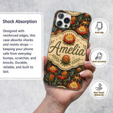 Vibrant Yellow and Red Protea Floral Seamless Custom Name Protective Phone Case Mobile Cover Durable Everyday Smartphone Shock Resistant