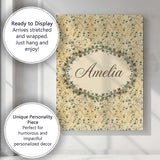 Personalised Name Soft Neutral Ivy Branches Custom  Bespoke Interior Contemporary Canvas Wall Art Print Decor Picture Ready to Hang