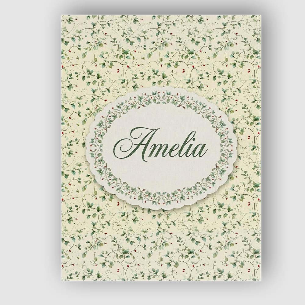 Personalised Name Delicate Green Vine Custom Modern Room Accent Creative Decorator Style Canvas Wall Art Print Decor Picture Ready to Hang