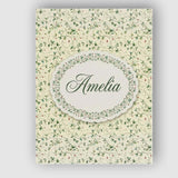 Personalised Name Delicate Green Vine Custom Modern Room Accent Creative Decorator Style Canvas Wall Art Print Decor Picture Ready to Hang