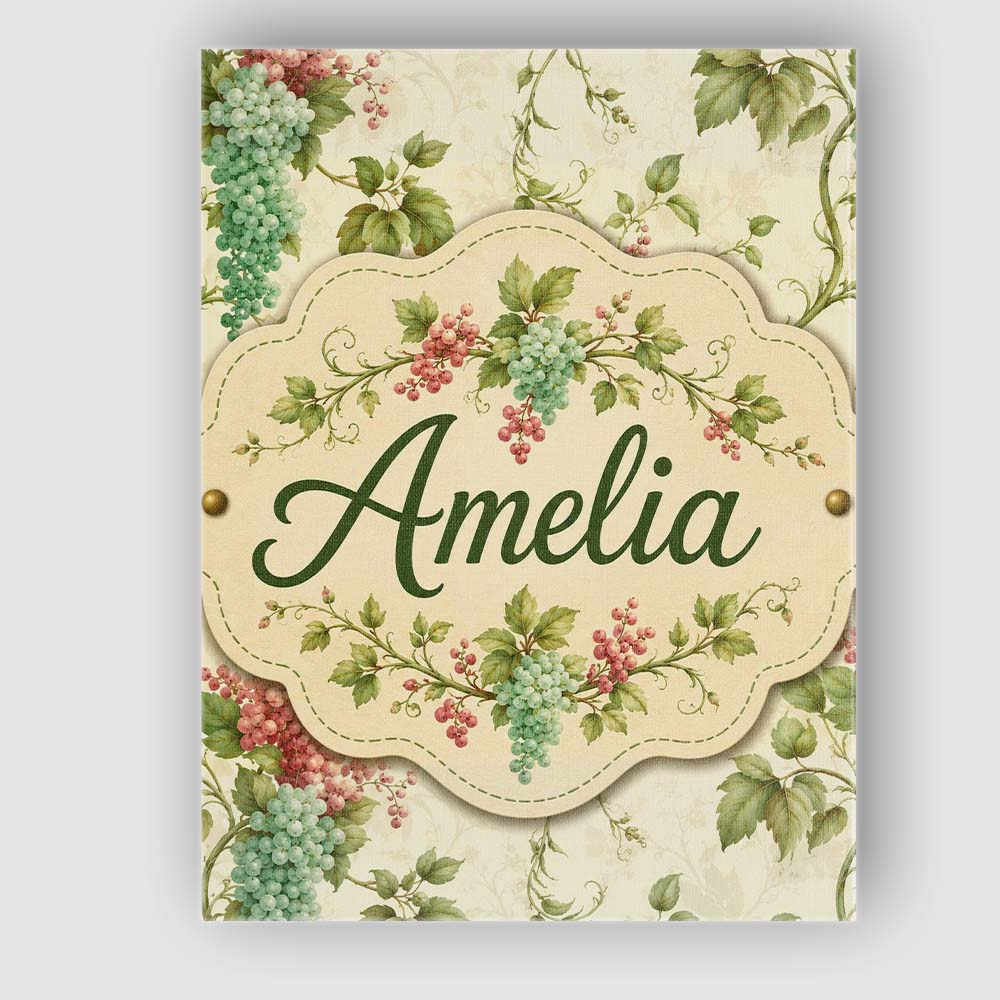 Personalised Name Pastel Pink and Mint Custom  Modern Room Accent Elegant Feature Canvas Wall Art Print Decor Picture Ready to Hang