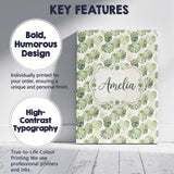 Personalised Name Minimal Pale Green Custom Premium Decorative Design Modern Room Accent Canvas Wall Art Print Decor Picture Ready to Hang