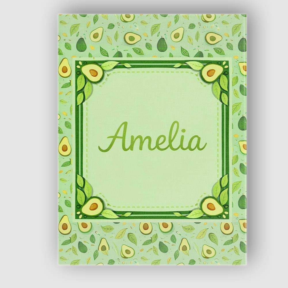 Personalised Name Minimal Avocado Green Aesthetic Pattern Stylish Custom  Bespoke Canvas Wall Art Print Decor Picture Ready to Hang