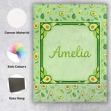 Personalised Name Minimal Avocado Green Aesthetic Pattern Stylish Custom  Bespoke Canvas Wall Art Print Decor Picture Ready to Hang