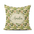 Custom Name Earthy Botanical Monstera Leaves with Branch Details Square Filled Cushion Throw Pillow Sofa Bed Home Decor Zip Washable UK Made
