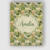 Personalised Name Earthy Botanical Monstera Custom  Bespoke Interior Contemporary Canvas Wall Art Print Decor Picture Ready to Hang