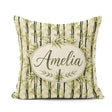 Custom Name Minimal Bamboo Forest in Soft Neutral Tones Seamless Square Filled Cushion Throw Pillow Sofa Bed Home Decor Zip Washable UK Made