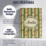 Personalised Name Abstract Bamboo Stalks Custom  Unique Gift Idea Elegant Feature Canvas Wall Art Print Decor Picture Ready to Hang