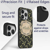 Dark Realistic Avocado Fruit Decorative Design Custom Name Protective Phone Case Mobile Cover Durable Everyday Smartphone Shock Resistant