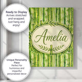 Personalised Name Lush Green Bamboo Forest Custom  Unique Gift Idea Elegant Feature Canvas Wall Art Print Decor Picture Ready to Hang