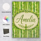 Personalised Name Lush Green Bamboo Forest Custom  Unique Gift Idea Elegant Feature Canvas Wall Art Print Decor Picture Ready to Hang