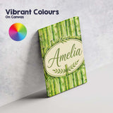 Personalised Name Lush Green Bamboo Forest Custom  Unique Gift Idea Elegant Feature Canvas Wall Art Print Decor Picture Ready to Hang