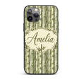 Muted Green Bamboo with Layered Forest Depth Custom Name Protective Phone Case Mobile Cover Durable Everyday Smartphone Shock Resistant