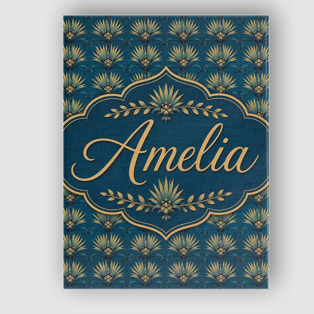 Personalised Name Deco Gold and Teal Custom  Contemporary Display Elegant Feature Canvas Wall Art Print Decor Picture Ready to Hang