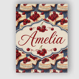 Personalised Name Cherry Cheesecake Dessert Custom  Bespoke Interior Contemporary Canvas Wall Art Print Decor Picture Ready to Hang
