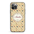 Vintage Cake Dessert Stand Cherry Treat Seamless Custom Name Protective Phone Case Mobile Cover Durable Everyday Smartphone Shock Resistant