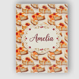 Personalised Name Caramel Drizzle Cheesecake Custom Bespoke  Contemporary Display Canvas Wall Art Print Decor Picture Ready to Hang