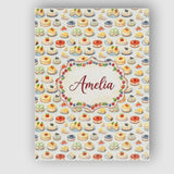 Personalised Name Colorful Mini Cakes and Custom  Unique Gift Idea Elegant Feature Canvas Wall Art Print Decor Picture Ready to Hang
