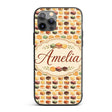 Layered Chocolate Slice Dessert Block Seamless Custom Name Protective Phone Case Mobile Cover Durable Everyday Smartphone Shock Resistant