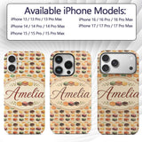 Layered Chocolate Slice Dessert Block Seamless Custom Name Protective Phone Case Mobile Cover Durable Everyday Smartphone Shock Resistant