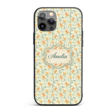 Elegant Floral Lily Garden Soft Vintage Style Custom Name Protective Phone Case Mobile Cover Durable Everyday Smartphone Shock Resistant