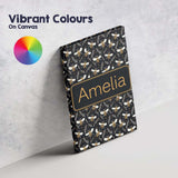 Personalised Name Cute Honey Bees and Custom Modern Room Accent Creative Decorator Style Canvas Wall Art Print Decor Picture Ready to Hang