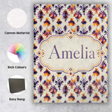 Personalised Name Abstract Watercolor Ink Custom  Unique Gift Idea Elegant Feature Canvas Wall Art Print Decor Picture Ready to Hang