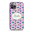 Bright Rainbow Watercolor Splash Vibrant Artistic Custom Name Protective Phone Case Mobile Cover Durable Everyday Smartphone Shock Resistant