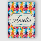 Personalised Name Colorful Paint Splash Custom  Modern Room Accent Elegant Feature Canvas Wall Art Print Decor Picture Ready to Hang