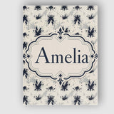 Personalised Name Black Ink Splatter Custom Premium Decorative Design Modern Room Accent Canvas Wall Art Print Decor Picture Ready to Hang