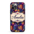 Vibrant Multicolour Fantasy Floral Printed Design Custom Name Protective Phone Case Mobile Cover Durable Everyday Smartphone Shock Resistant