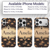 Coffee Cups Dark Roast Cafe Theme Printed Design Custom Name Protective Phone Case Mobile Cover Durable Everyday Smartphone Shock Resistant