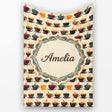 Modern Colorful Coffee Cups Repeating Pattern Seamless Pattern  Personalised Custom Name Super Soft Fleece Blanket Bed Sofa Throw